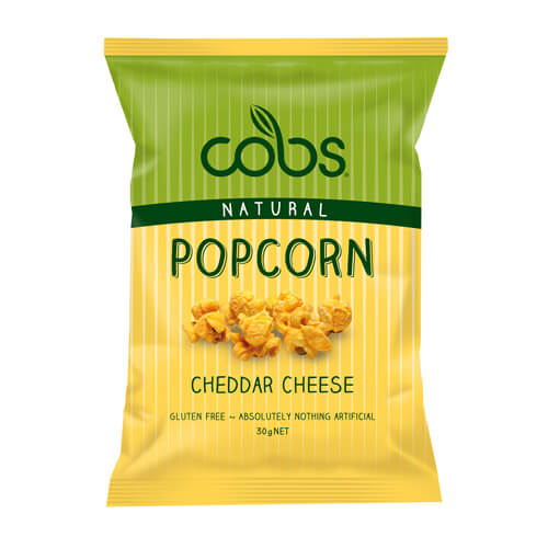 Cobs Natural Popcorn Cheddar Cheese 30g
